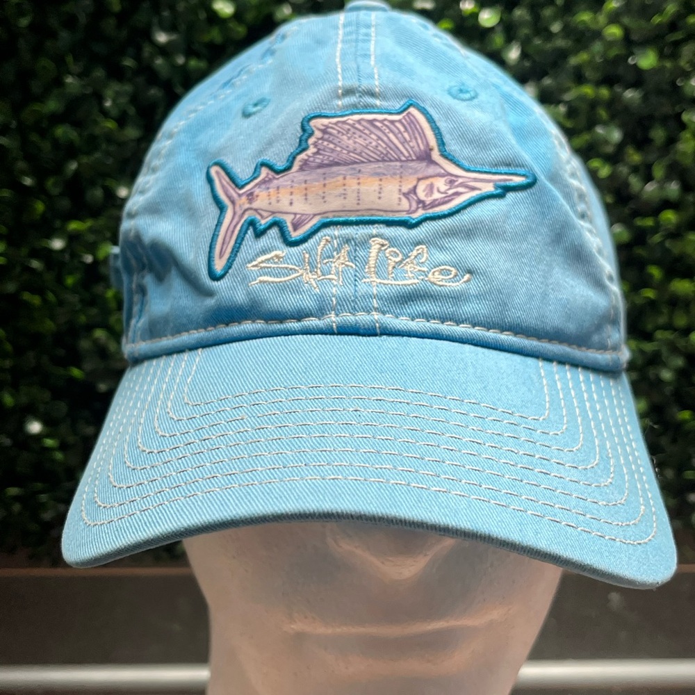 Salt Life Blue Cap with Marlin Embroidery